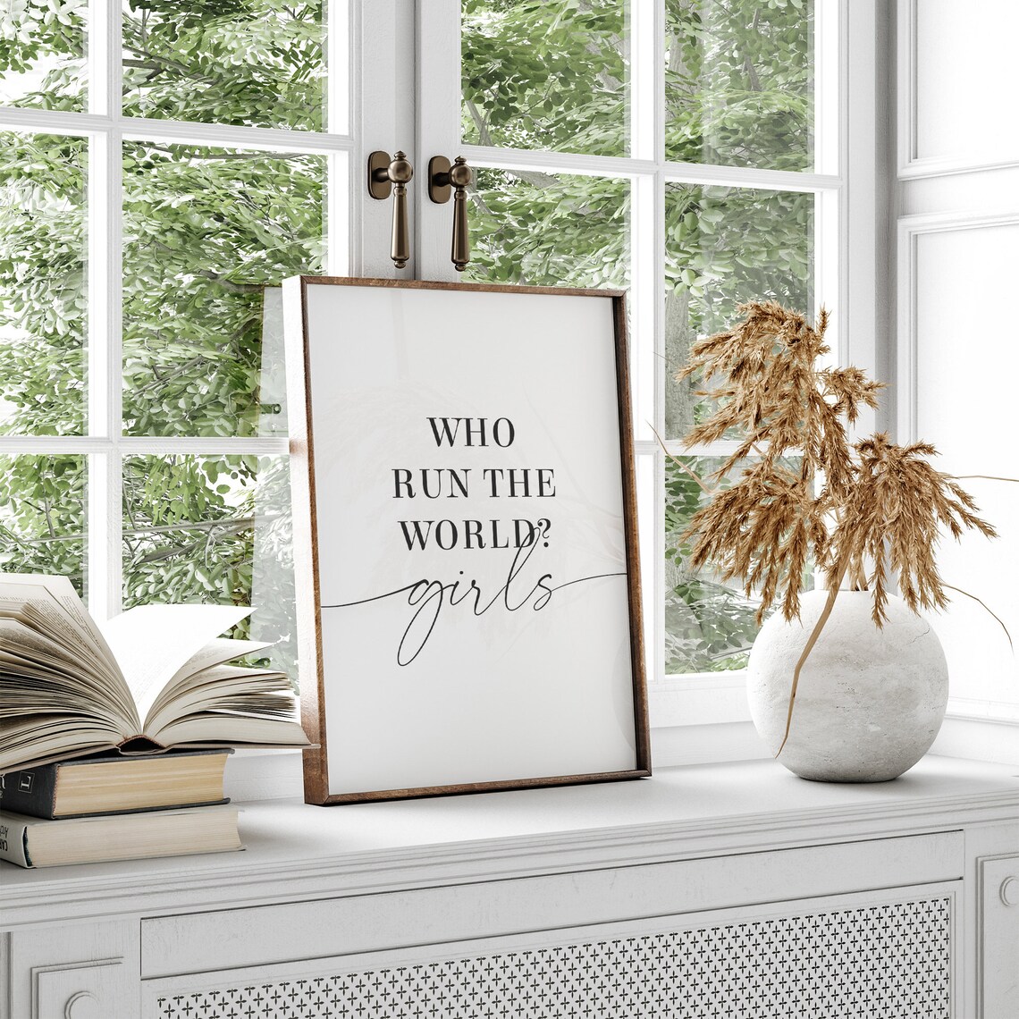 Who Run The World Girls Art Print, Office Decor - Image 2