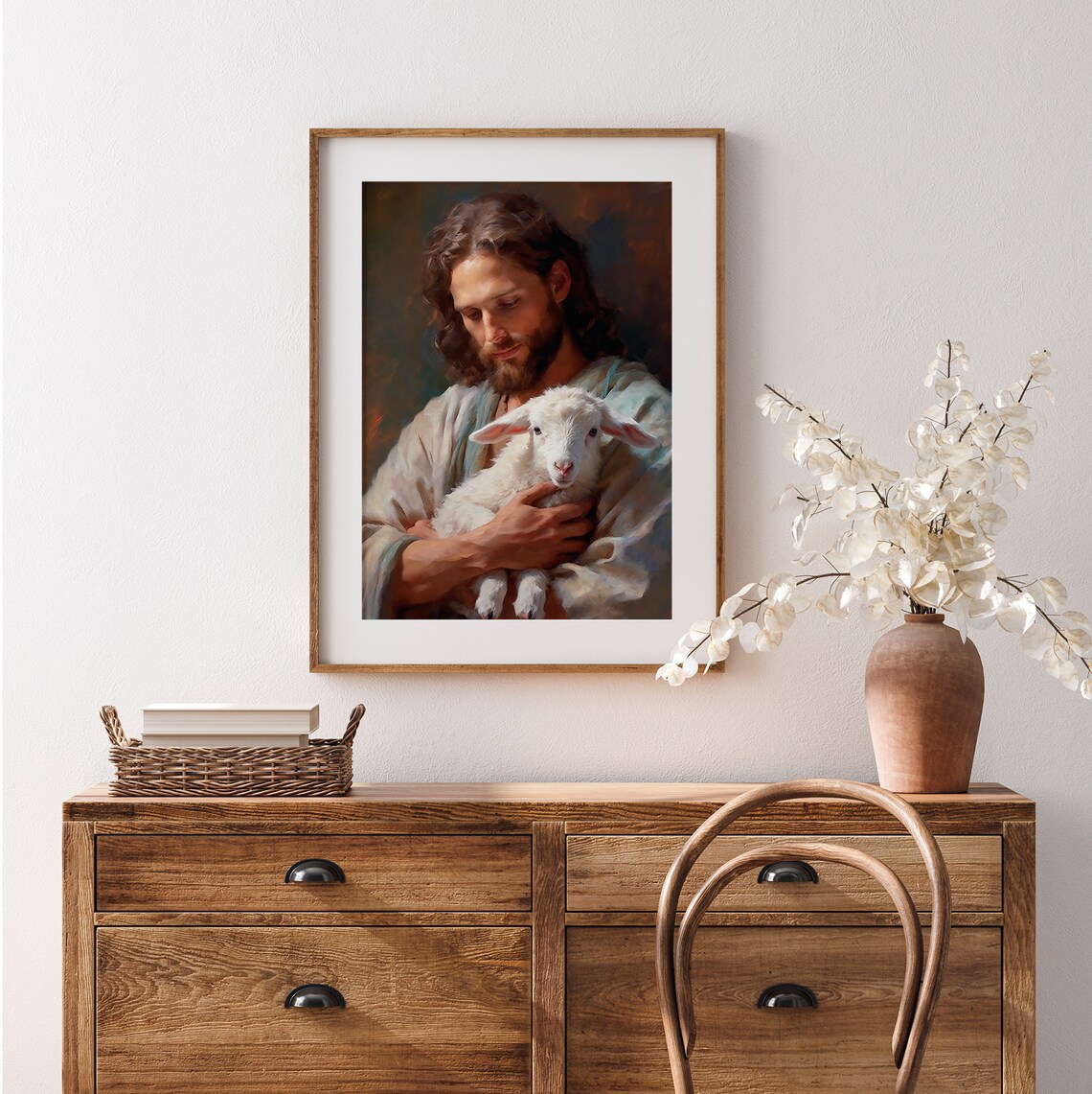 Jesus Christian Farmhouse Wall Art, Bible Verse Print - Image 4