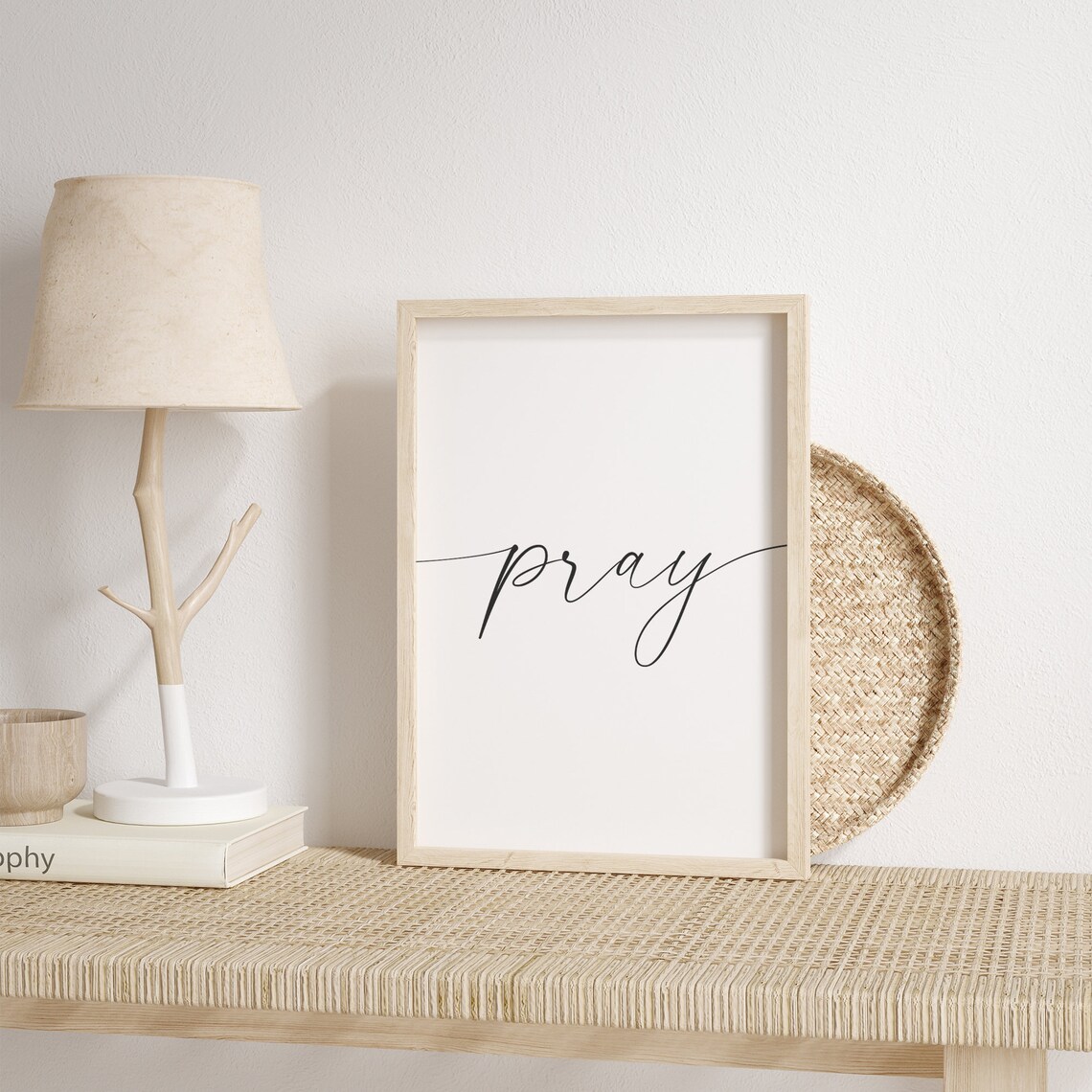 Pray Bible Verse Scripture Christian Art Print - Image 3