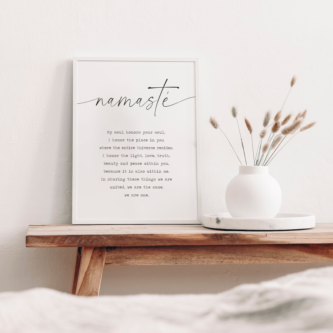 Namaste Sign Yoga Meditation Wall Art Print - Image 2