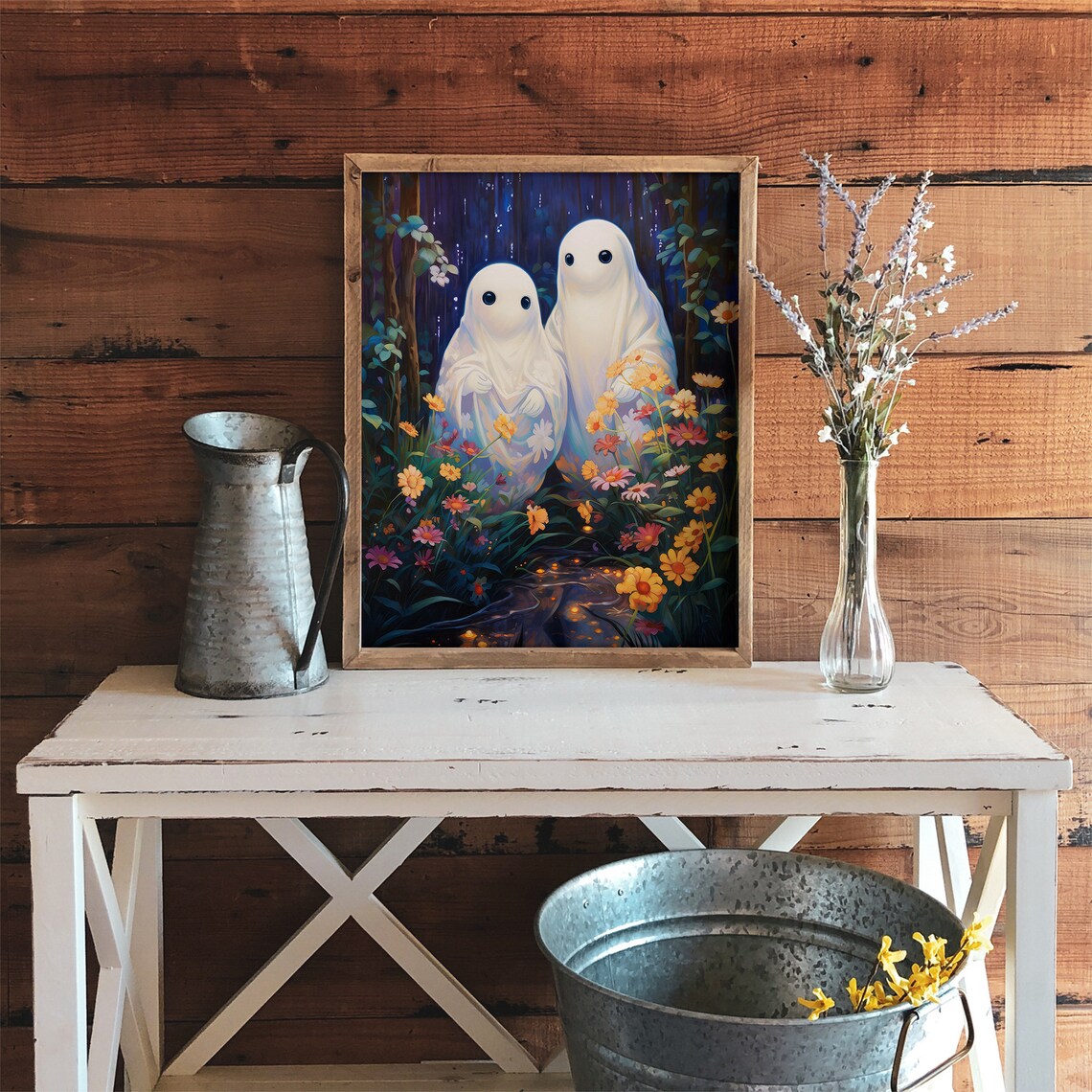 Ghosts In The Forest, Halloween Decor Art Print - Image 2