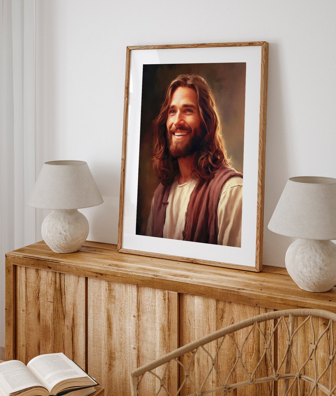 Jesus Farmhouse Christian Wall Art Print - Image 2