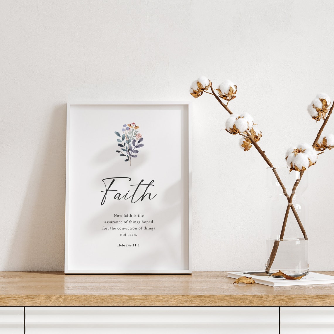 Christian Faith Hope Love Peace Set Rustic Farmhouse Home Decor Inspirational Scripture Wall Art - Image 2
