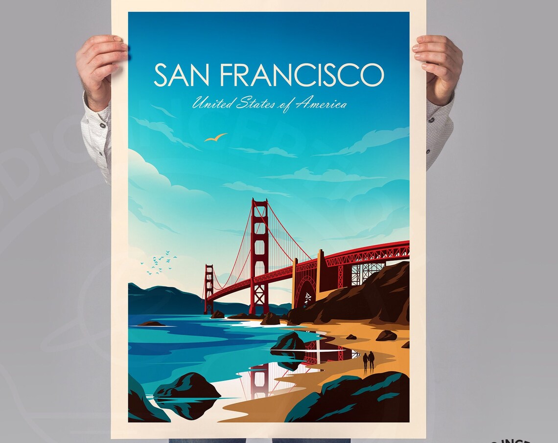 San Francisco Golden Gate Bridge Travel Print - Image 2