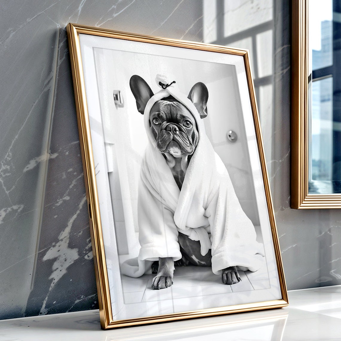 French Bulldog Wall Art Frenchie Poster Funny Bathroom Decor French Bulldog Print Frenchie Toilet Print Dog Gift - Image 5
