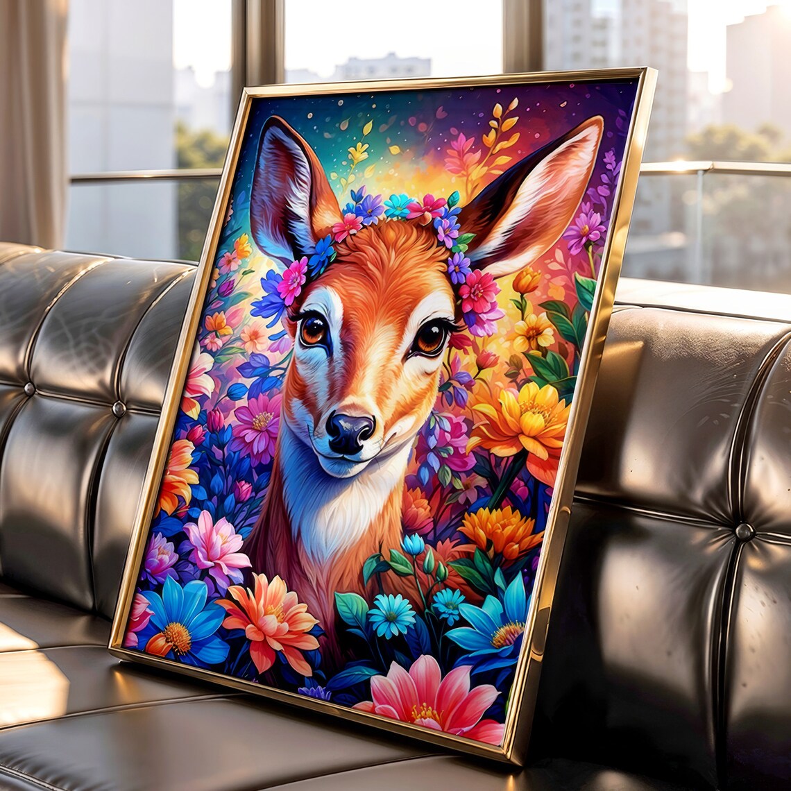Deer Print, Spiritual Fantasy Forest Poster