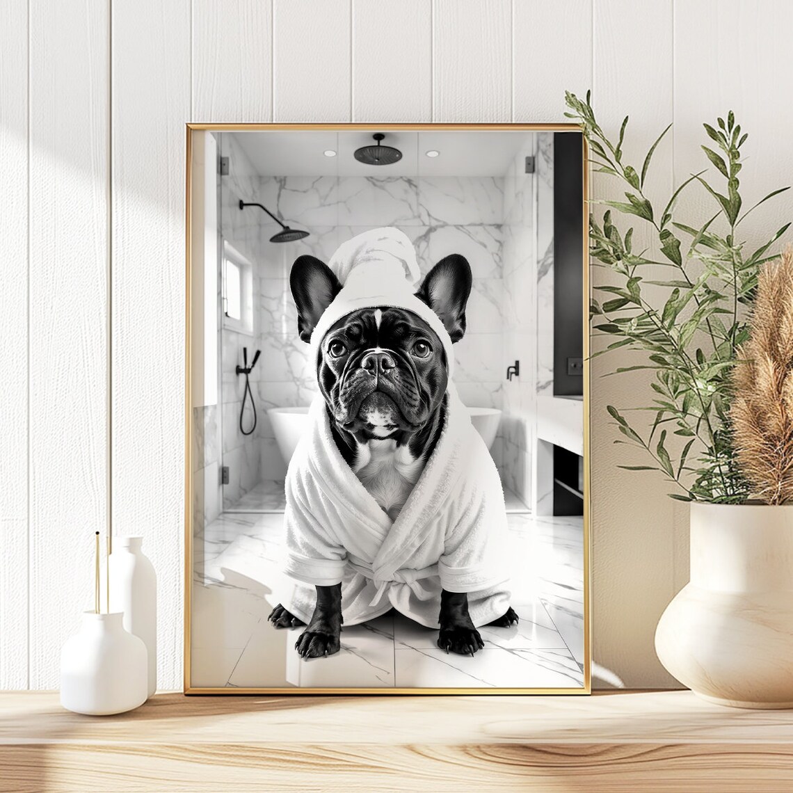 French Bulldog Toilet Print, Funny Bathroom Decor - Image 2