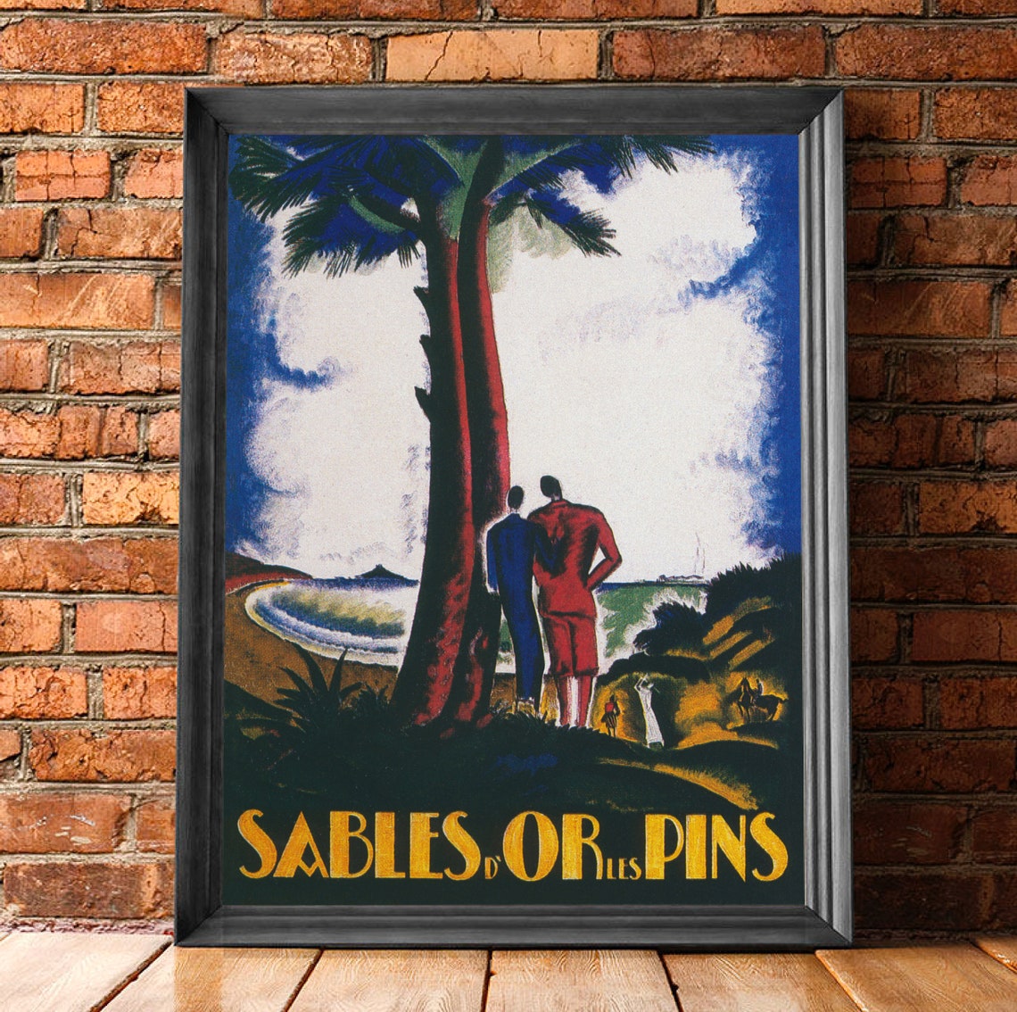 France Wall Art Moody Vintage Art Vintage France Art Brittany France Vintage Poster Art Dark Moody Art Wall Art - Image 4
