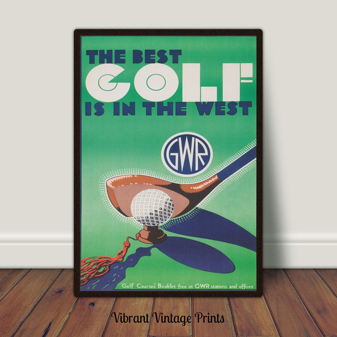 Vintage Golf Club Print, Retro Sports Wall Art