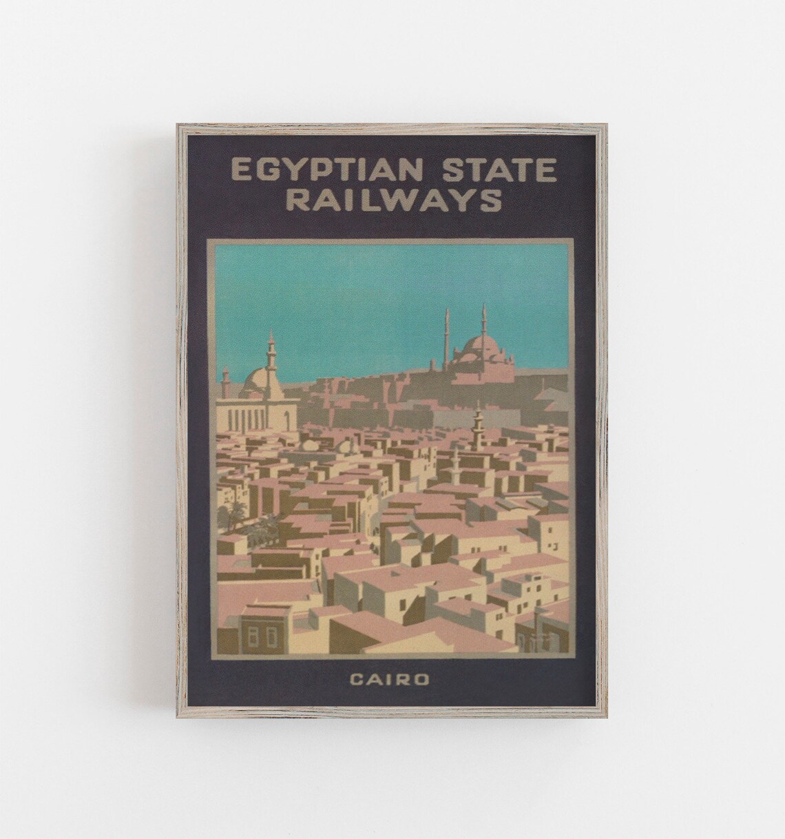 Cairo Egypt Vintage Travel Poster, Wall Art