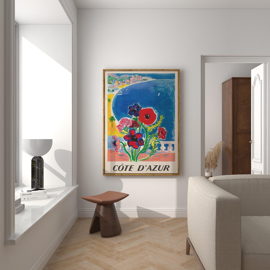 Cote D Azur France Vintage Travel Poster, Riviera - Image 3