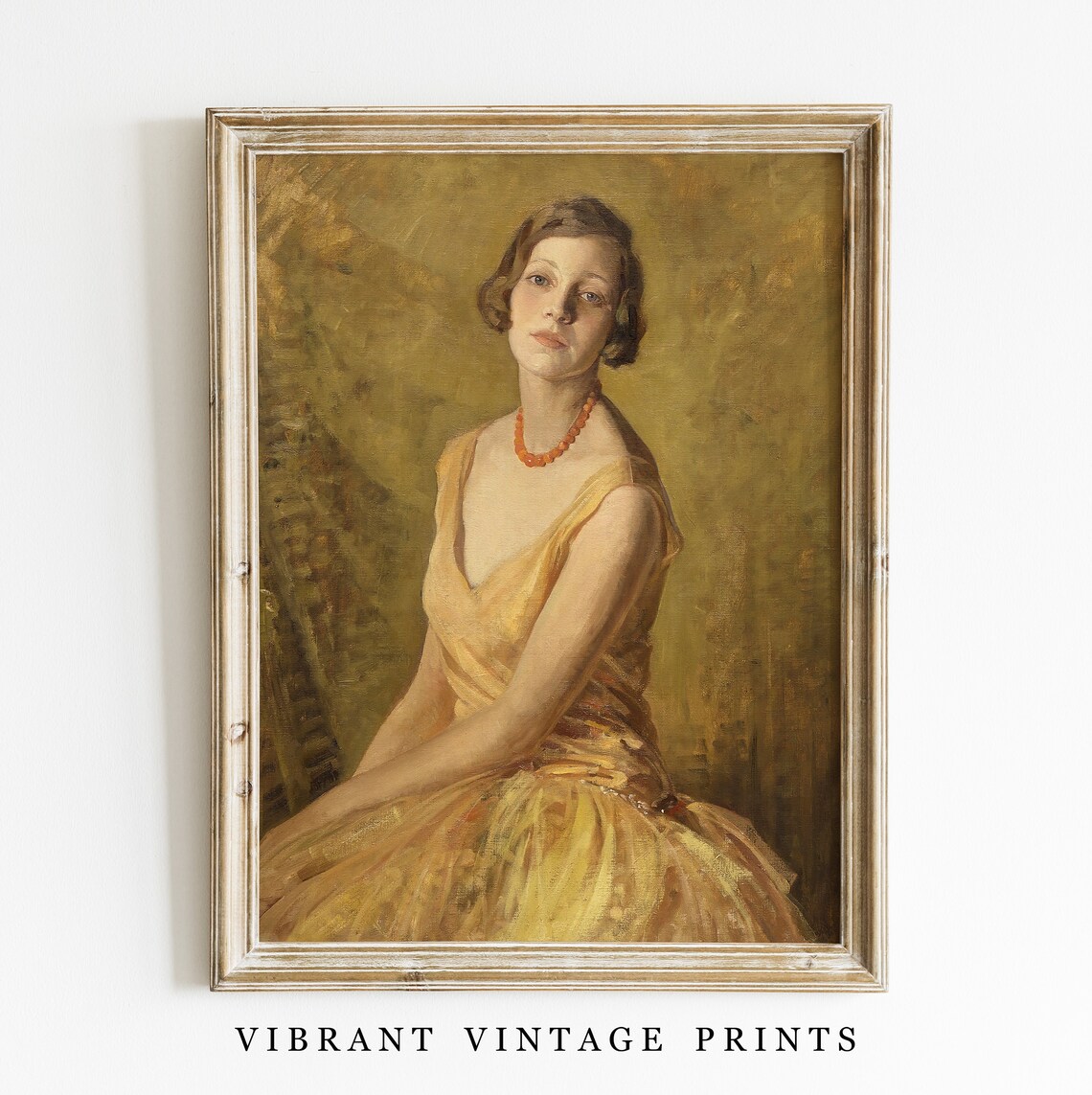 Vintage Woman Portrait, Antique Fashion Wall Art