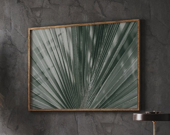 Tropical Print Dark Wall Art Leaf Modern Motanical Prints