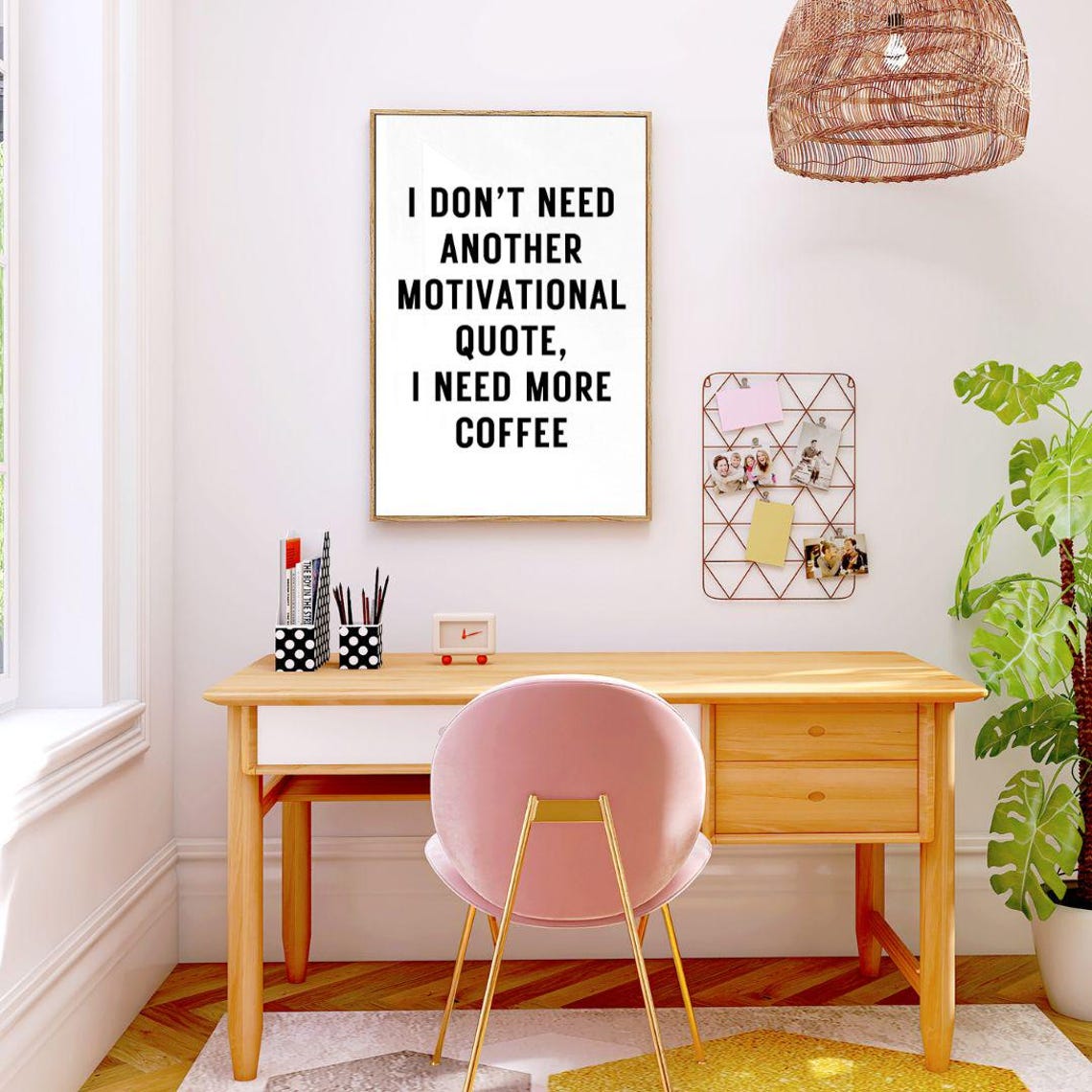 I Dont Need Another Motivational Quote I Need More Coffee Print Print Frame Wall Dcor Wall Art - Image 3