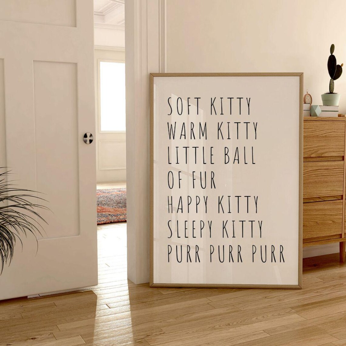 Soft Kitty Warm Kitty Little Ball Of Fur Nursery Cat Song Poster - Image 2