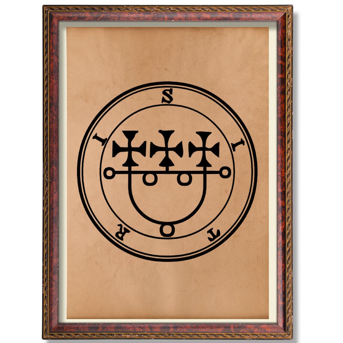 Seal Of Sitri Occult Demon Sigil Goetia Spirit Vintage Poster