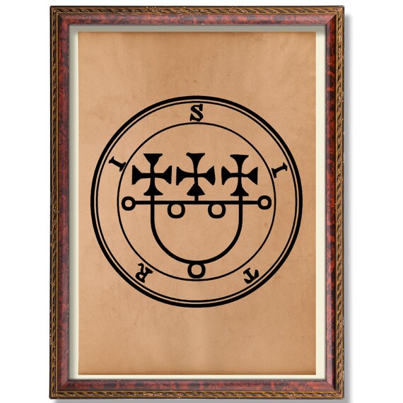 Seal Of Sitri Occult Demon Sigil Goetia Spirit Vintage Poster
