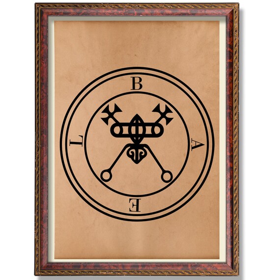 Bael Demon Sigil Print Occult Goetia Seal Of Baal Wall Art Demonology Poster Satanic Altar Decor Ars Grimoire Symbol