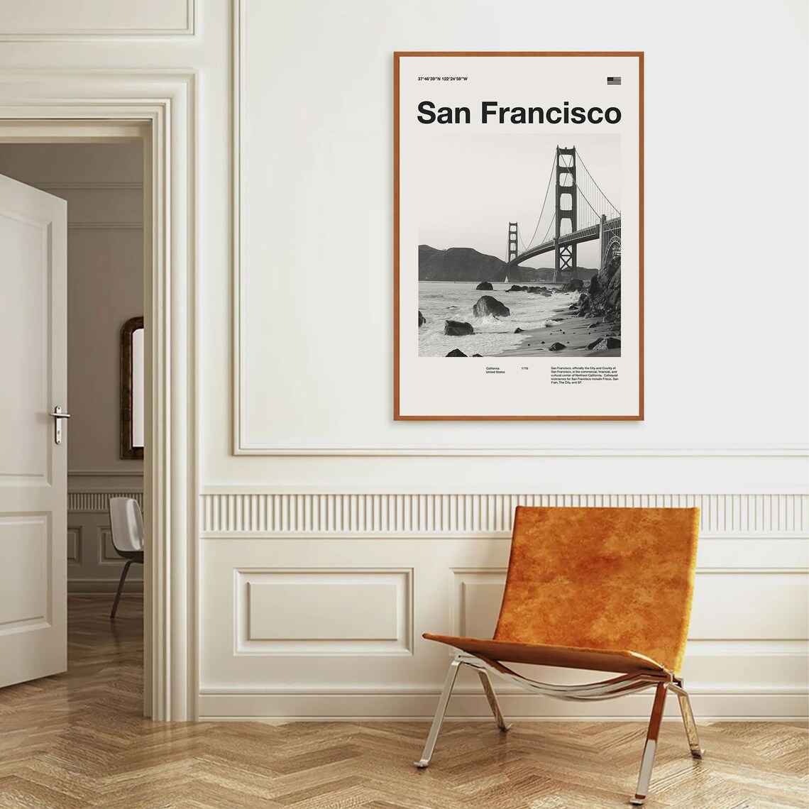 San Francisco City Art Print, Mid-Century Travel Poster - Image 3