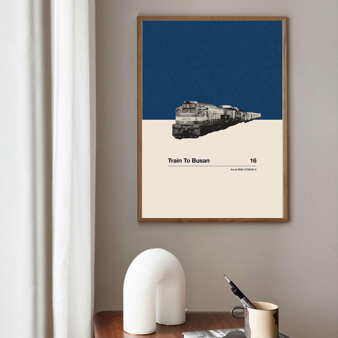 Train To Busan Inspire Poster Car In Movie Poster Mid Century Modern Poster Minimalist Poster Retro Art Print Korean Movie - Image 4