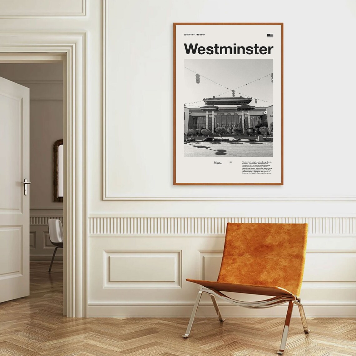 Westminster California Black and White Little Saigon City Photo Poster - Image 2