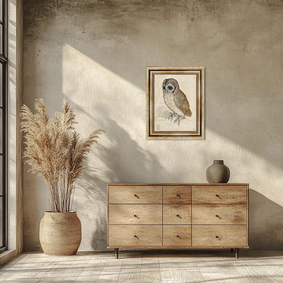 Albrecht Durer The Little Owl 1508 Famous Old Master Drawing Print - Image 2