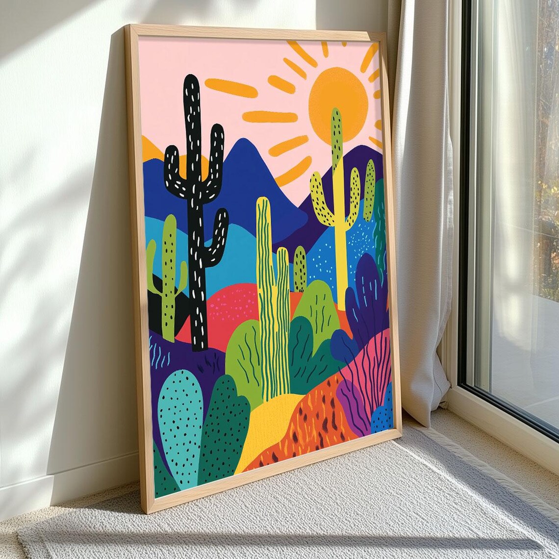 Colors In The Desert, Modern Abstract Art Print - Image 3