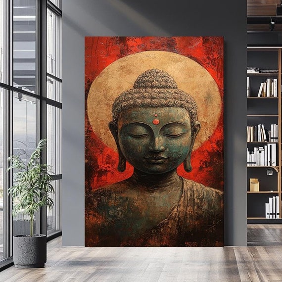 Zen Buddha Wall Art Handmade Buddha Wall Art On Meditation Wall Decor Buddha Wall Decor Asian Home Decor Art Print