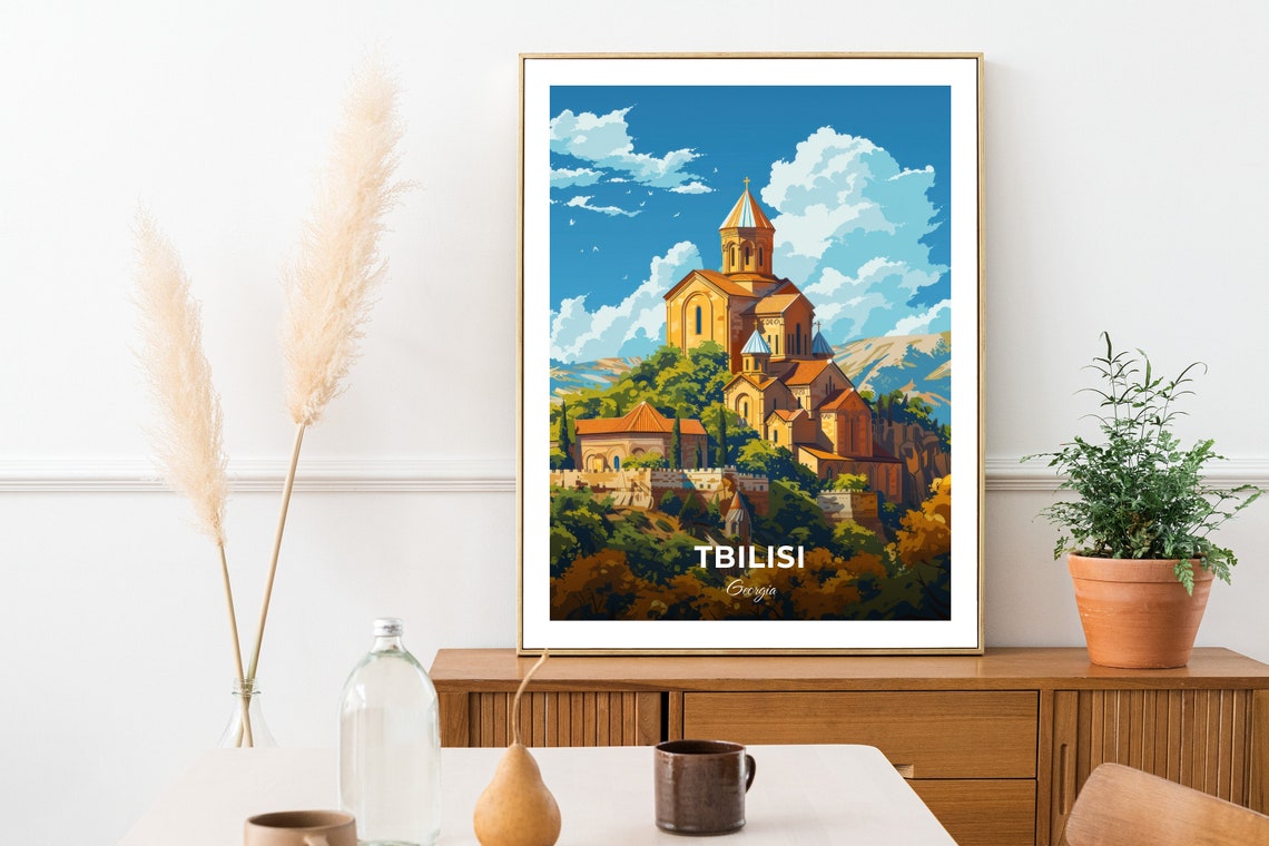 Tbilisi Georgia Sameba Holy Trinity Cathedral Hilltop Landmark Poster - Image 2