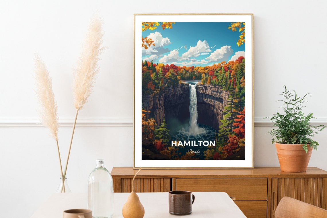 Hamilton Canada Devils Punch Bowl Waterfall Autumn Scene Poster - Image 2