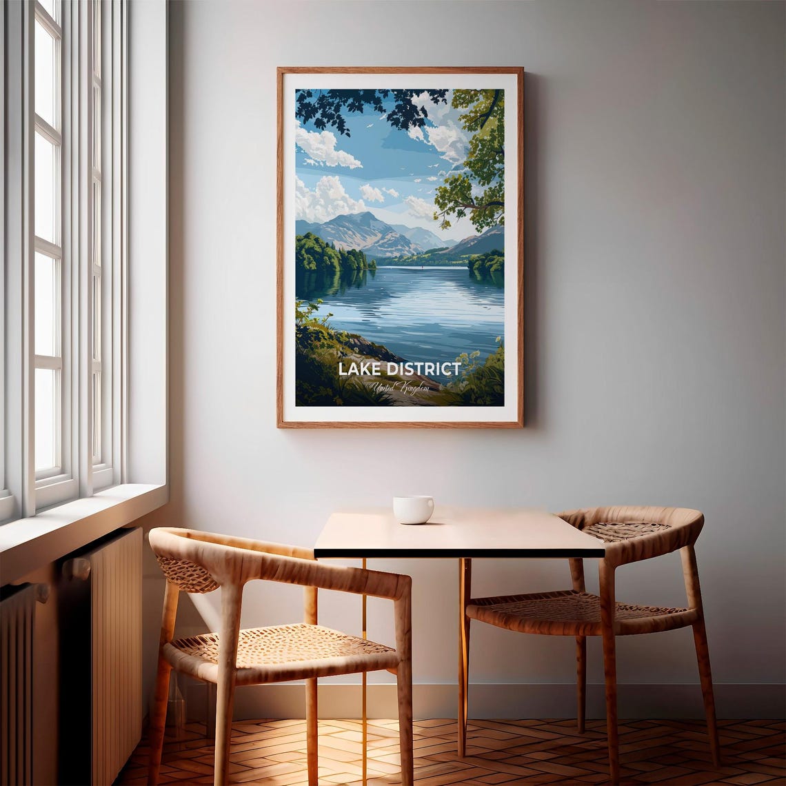 Lake District Windermere Lake United Kingdom Modern Travel Poster - Image 3