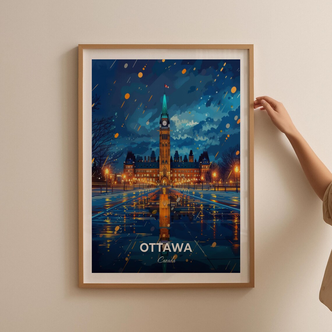 Ottawa Travel Poster Canadian Museum Of Nature City Print Cityscape Artwork Birthday Wedding Gift Wall Art Location Print Home Decor - Image 2
