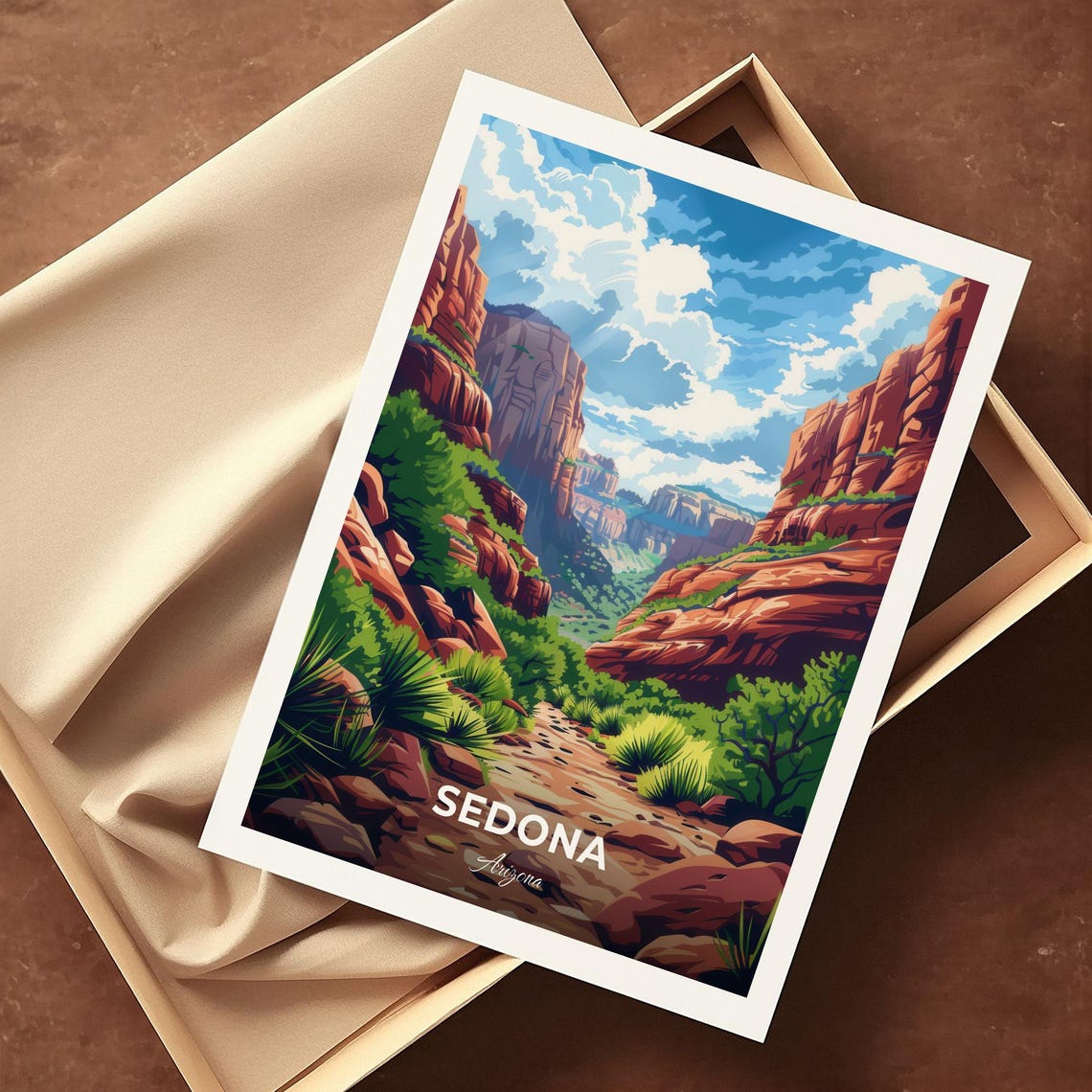 Sedona Arizona Boynton Canyon Red Rocks Modern Travel Poster - Image 4