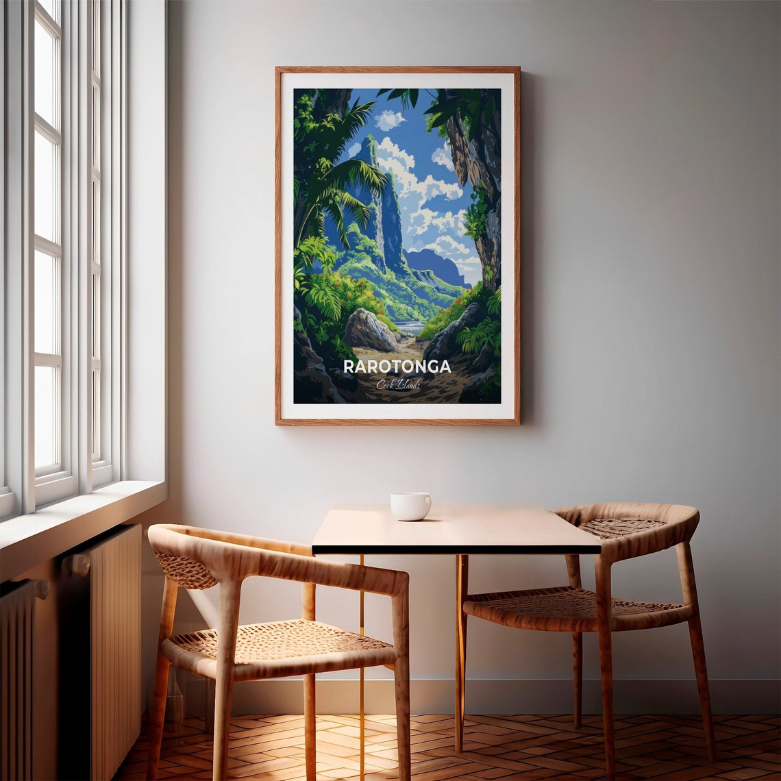 Rarotonga Cook Islands Jungle Valley With Dramatic Rock Spires Poster - Image 2
