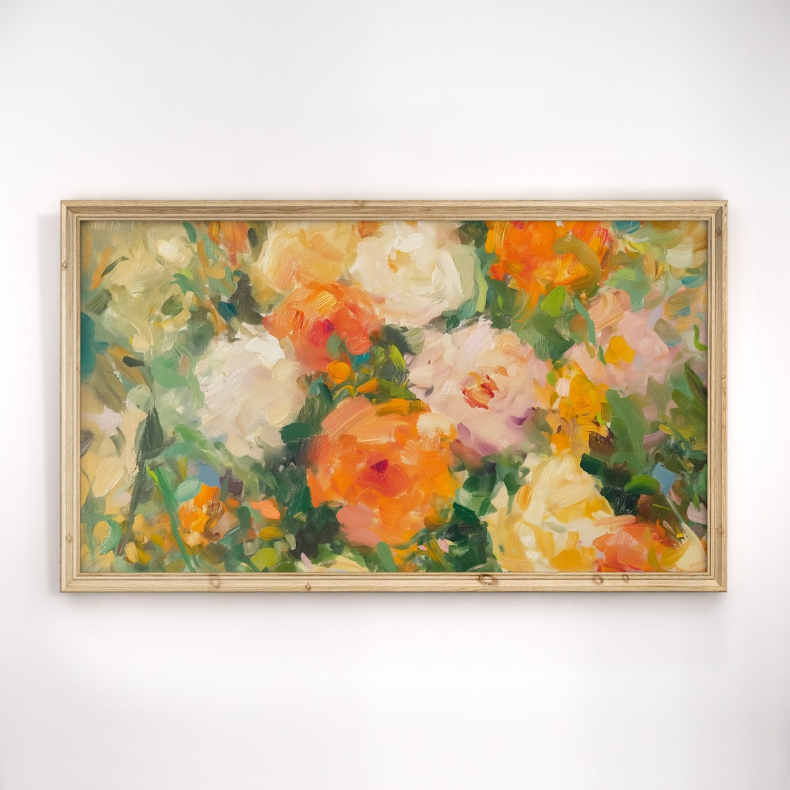 Marigold Bouquet Orange Yellow Blooms Impressionist Floral Poster