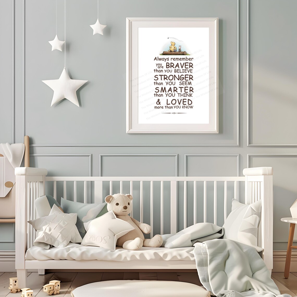 Winnie The Pooh Quote Nursery Print, Vintage Decor - Image 7