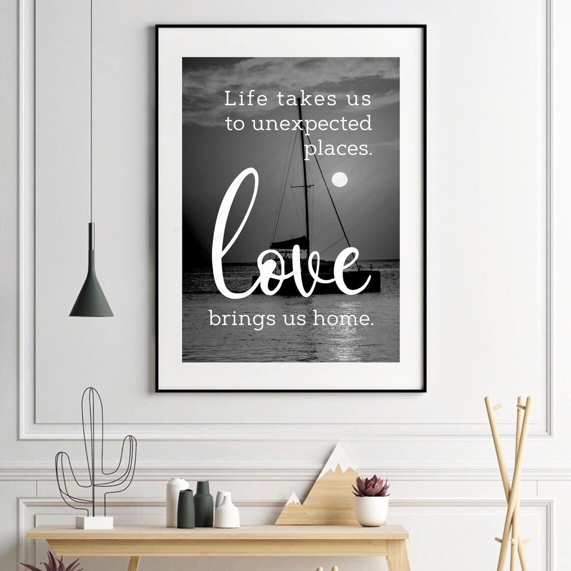 Life Takes Us to Unexpected Places Love Brings Us Home Print - Image 3