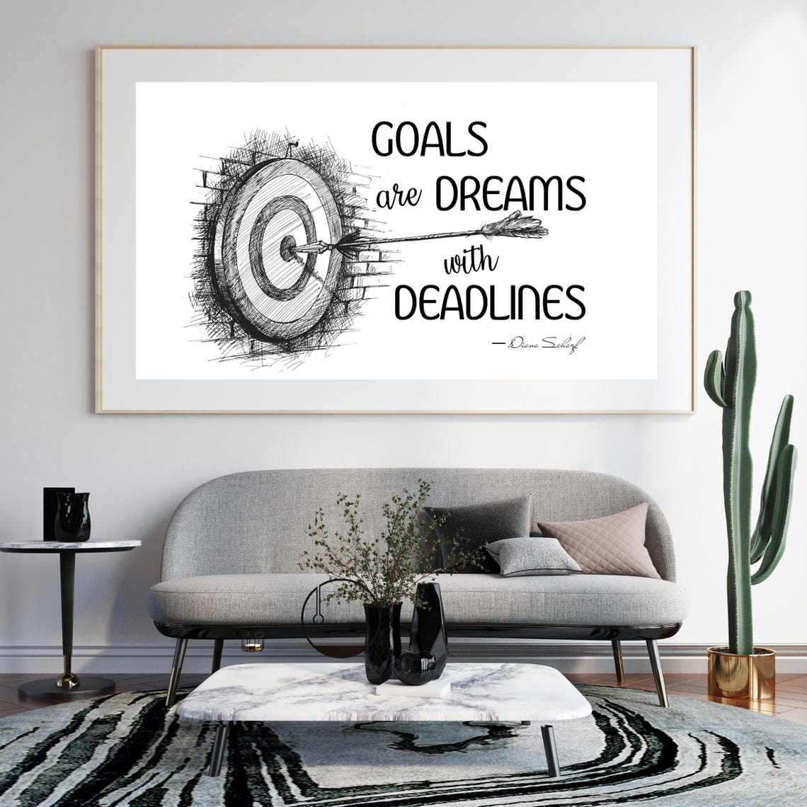 Goals Are Dreams With Deadlines Target Diana Scharf Quote Print - Image 7