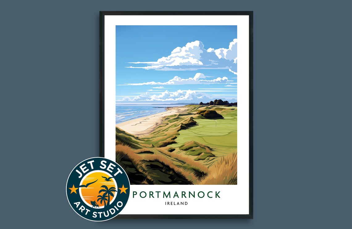 Portmarnock Golf Course Travel Poster, Ireland