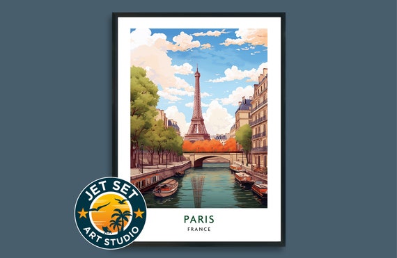 Paris France Travel Print Poster Wall Art Framed Unframed Canvas Gift