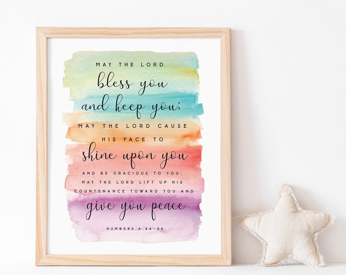 May The Lord Bless You, Numbers 6:24 Art Print - Image 2
