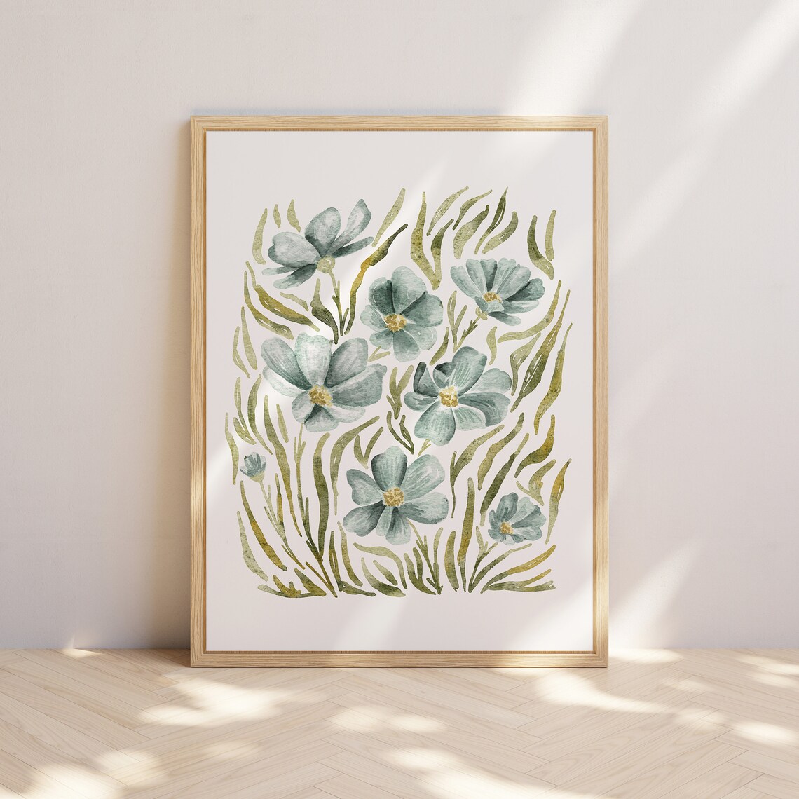 Wildflower Painting Vintage Style Art Print - Image 3