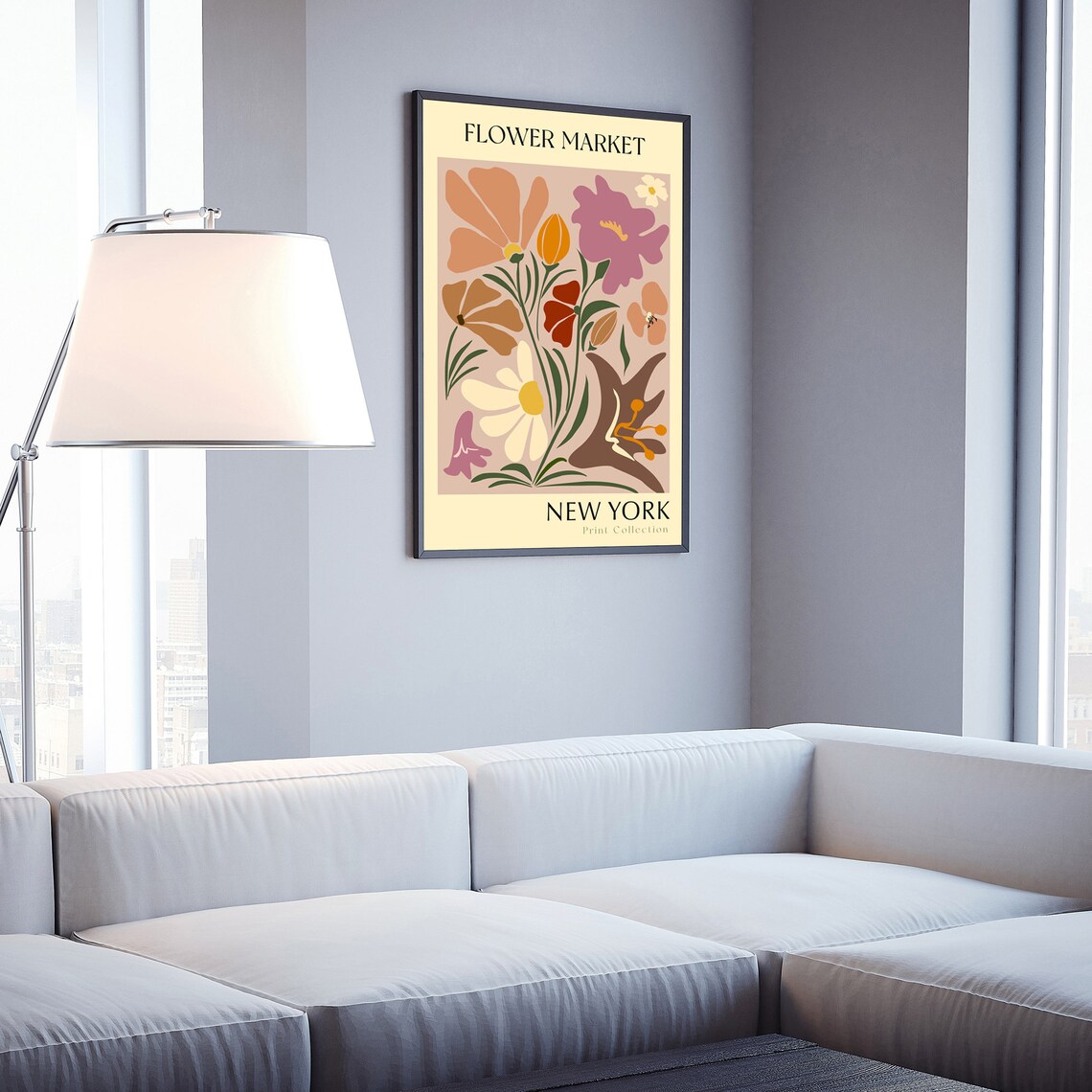 New York Flower Market Abstract Botanical Floral Print Poster - Image 3