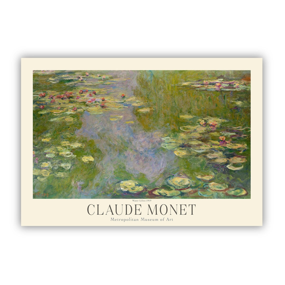 Claude Monet Water Lilies 1919 Impressionist Museum Exhibition Art Poster - Image 2