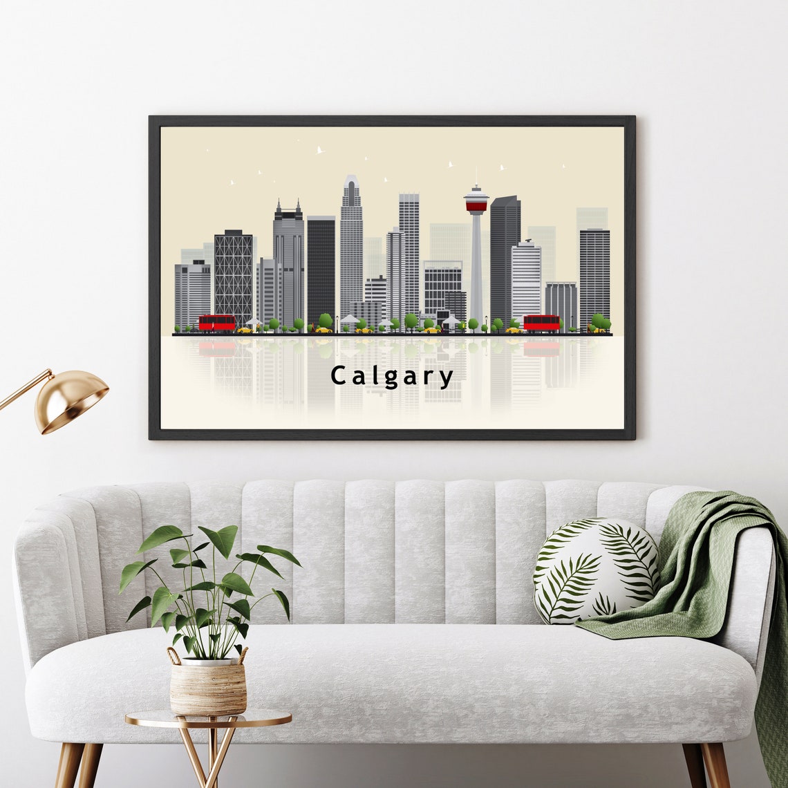 Calgary Canada Calgary Tower Skyline Illustration Travel Poster - Image 3