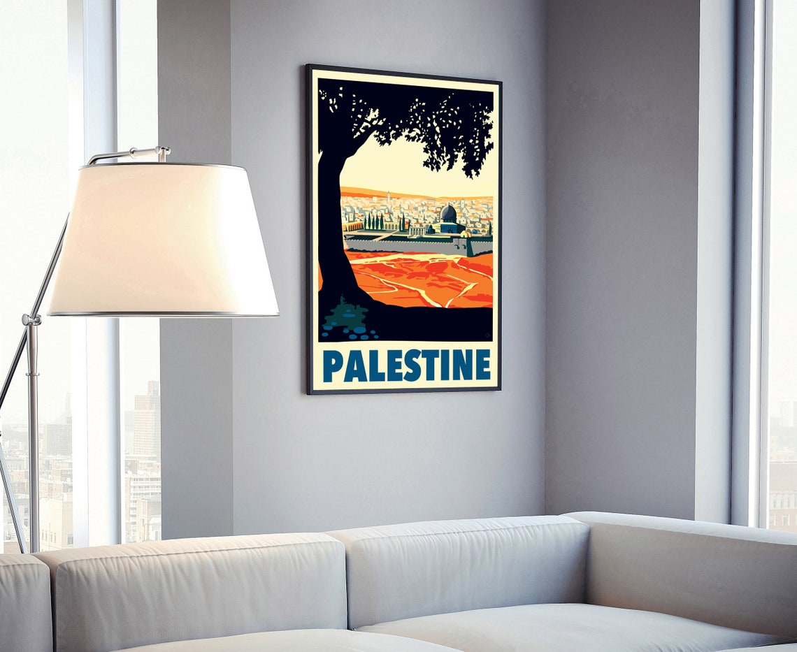 Palestine Jerusalem Dome Of The Rock Retro Vintage Travel Poster - Image 4