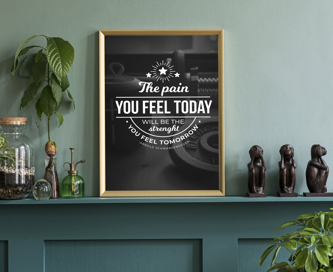 Gym Wall Art Gym Poster Gym Quote Gym Dcor Home Gym Home Gym Dcor Home Gym Poster Inspired Poster Fitness Dcor Motivational Quote - Image 3