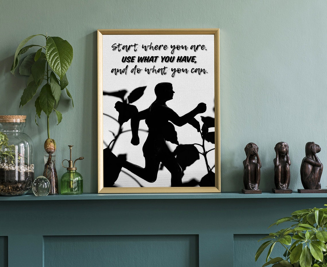 Start Where You Are Gym Wall Art Gym Poster Gym Quote Gym Dcor Home Gym Dcor Home Gym Poster Fitness Dcor Motivational Quote - Image 4