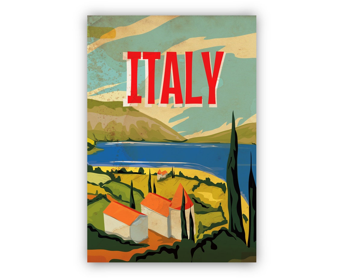 Italy Travel Poster Italy Cityscape And Landmark Poster Wall Art Home Wall Art Office Wall Decoration Housewarming Gifts Poster Print - Image 2