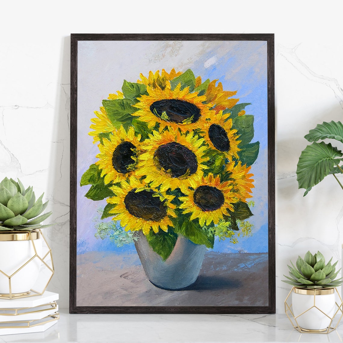 Flowers Oil Painting Flowers Still Life Poster Prints Flower Painting Prints Floral Texture Oil Painting Home Office Wall Art Decoration